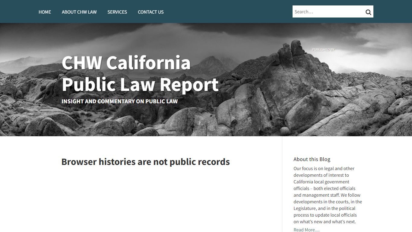 Browser histories are not public records